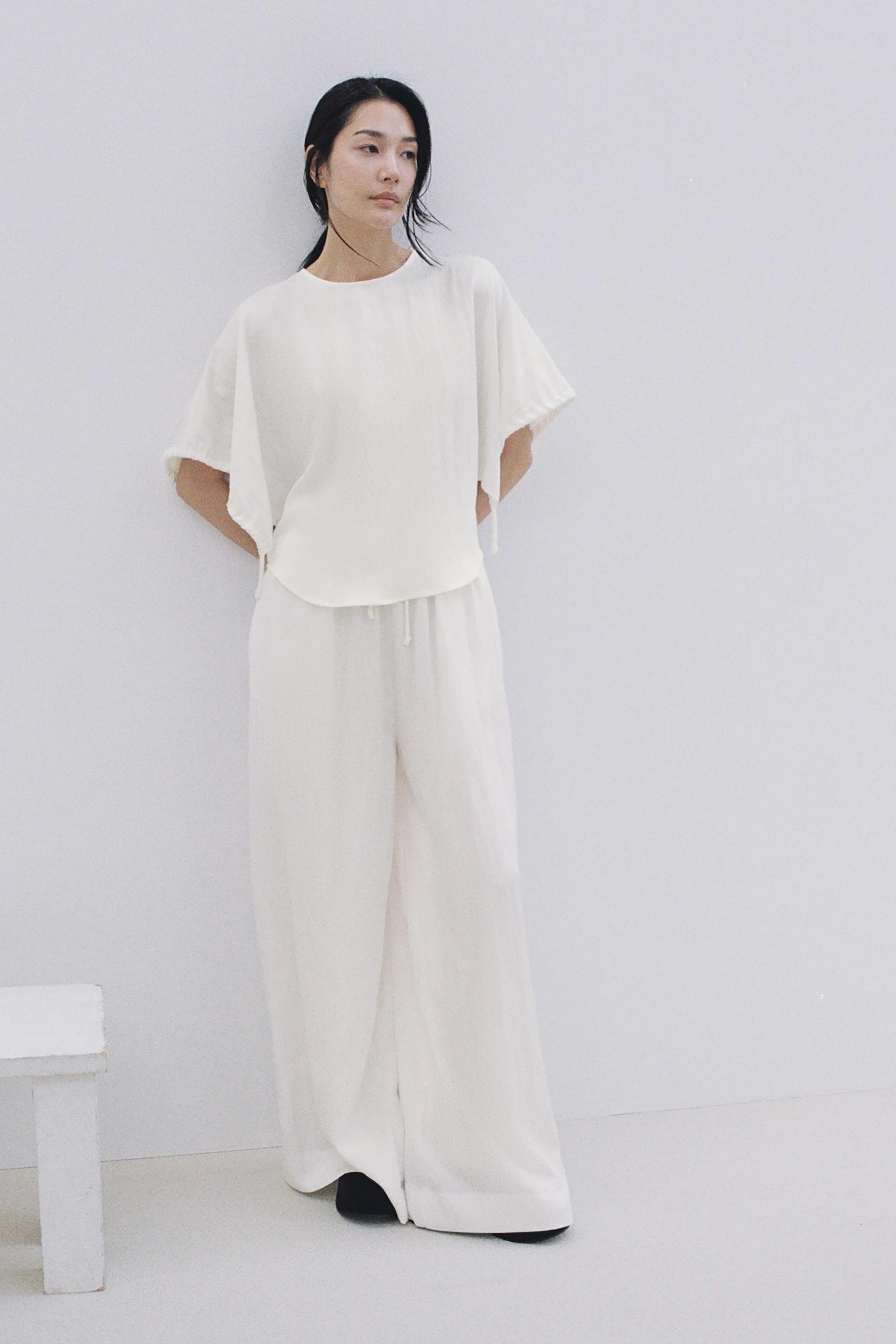 パフスリーブブラウス ZW COLLECTION - オフホワイト | ZARA