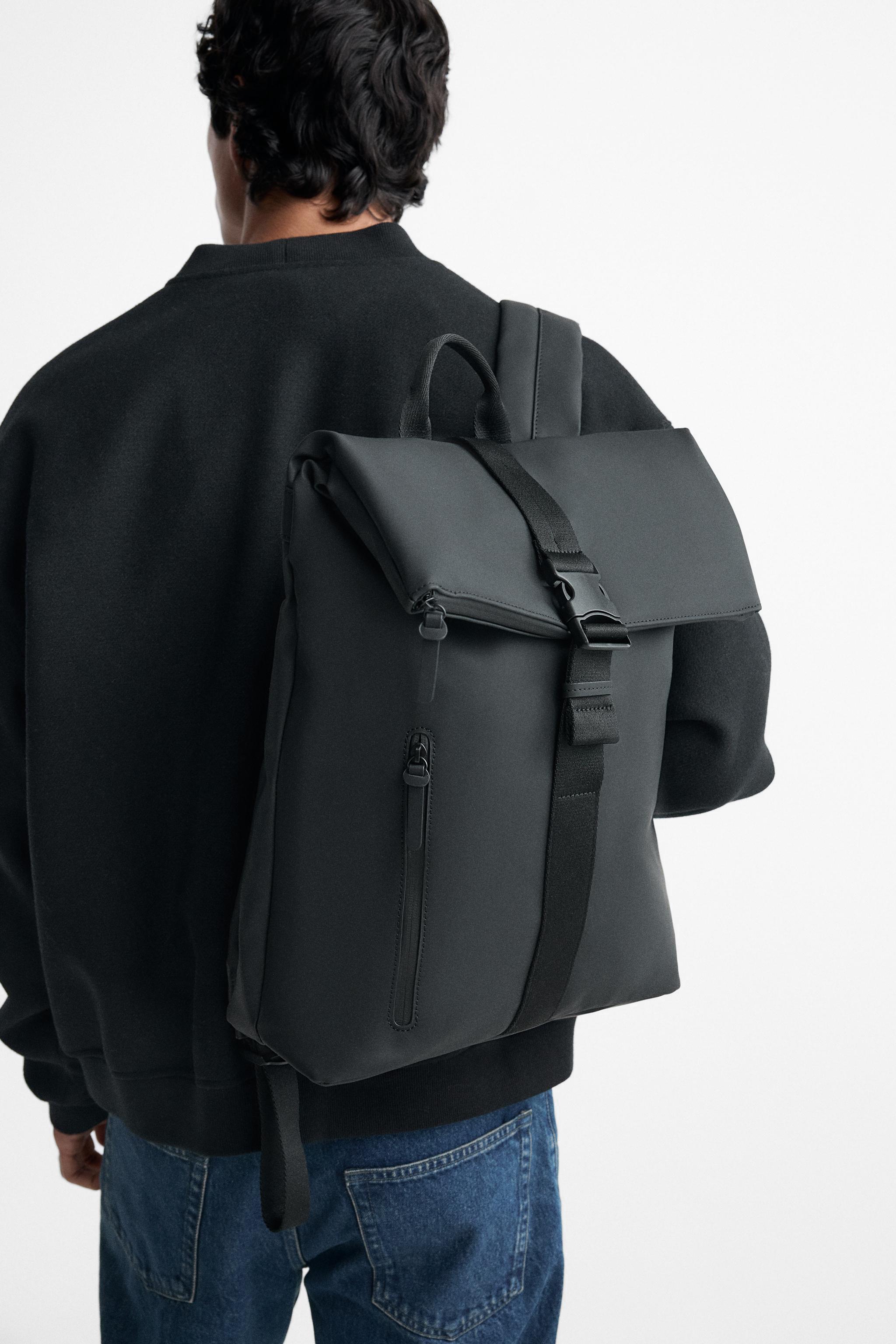 Zara rubberised backpack sale