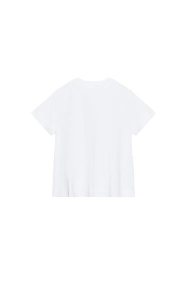 تيشرت بأكمام قصيرة - أبيض الخاص بـ Zara