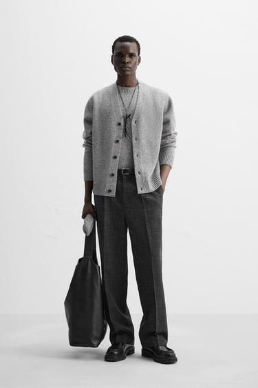 CÁRDIGAN LANA BOTONATO - Gris vigoré de Zara - Imagen 0