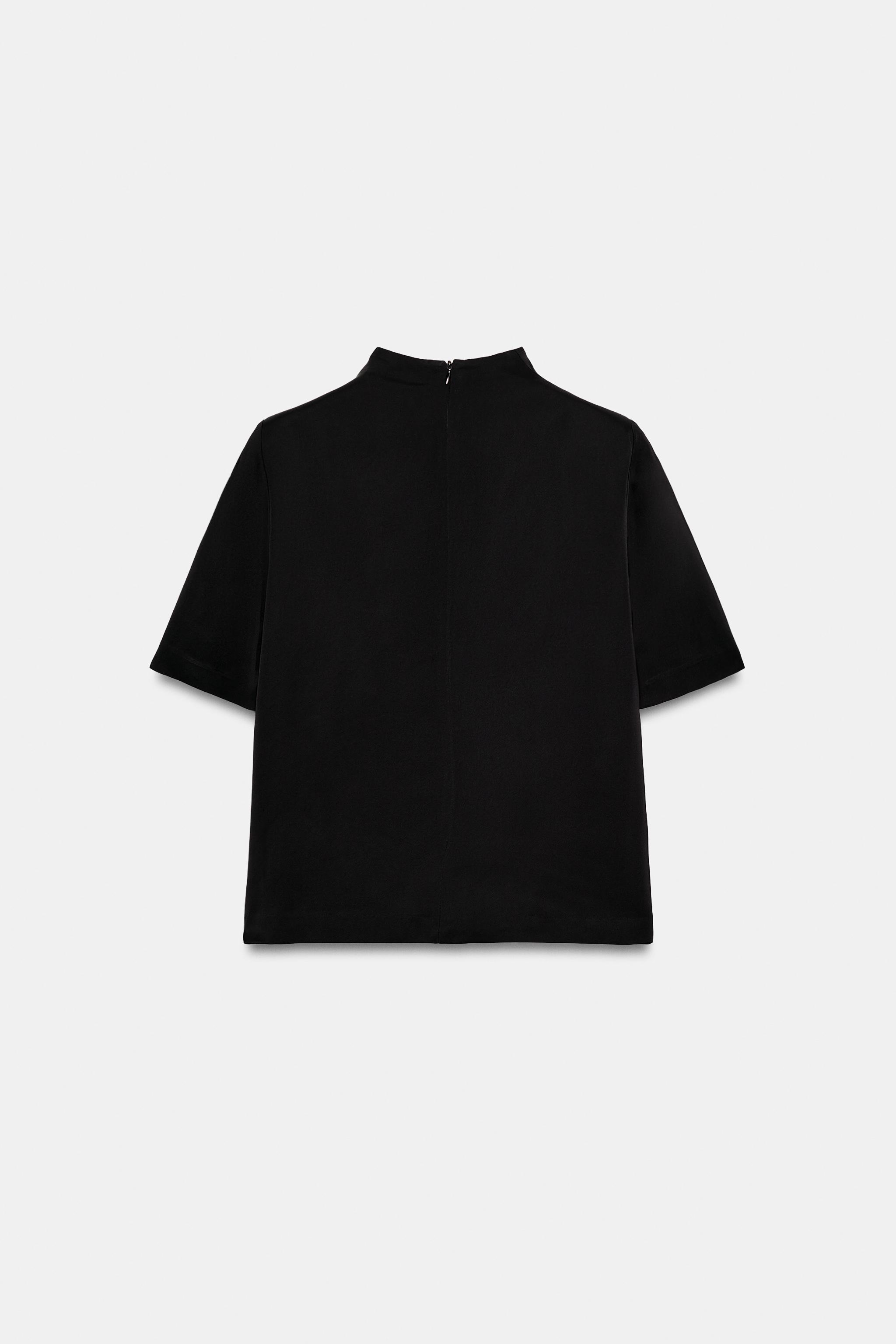 ZW COLLECTION SATIN SHOULDER PAD TOP