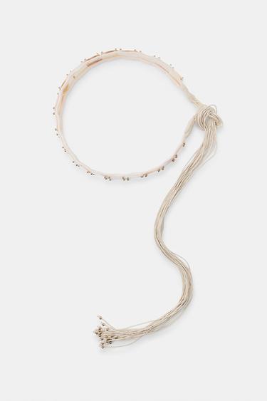 CEINTURE CORDON COQUILLAGES - Écru de Zara - Image 4