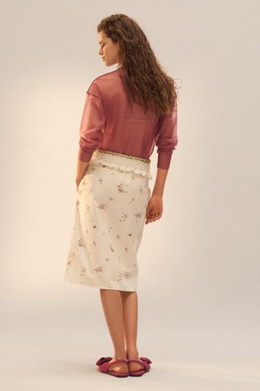 LIMITED EDITION SEMI-SHEER KNIT JUMPER WITH CONTRAST TRIM - Mid-pink by Zara - Image 2