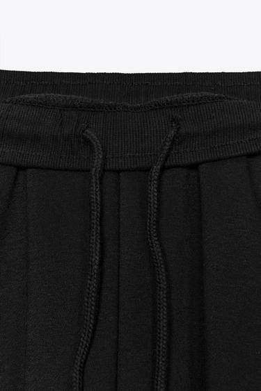 WIDE-LEG PLUSH TROUSERS - Black by Zara - Image 7