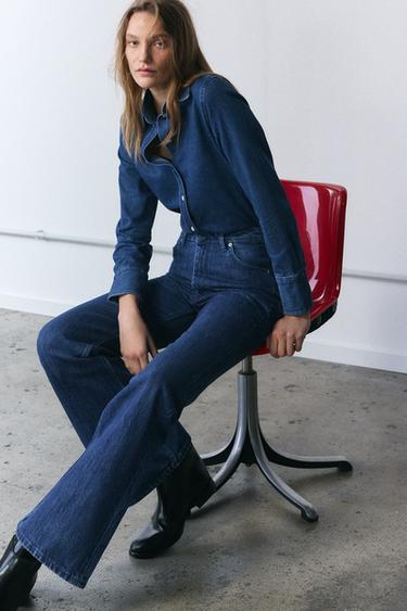 ZW COLLECTION MID-WAIST JEANS - Indigo by Zara