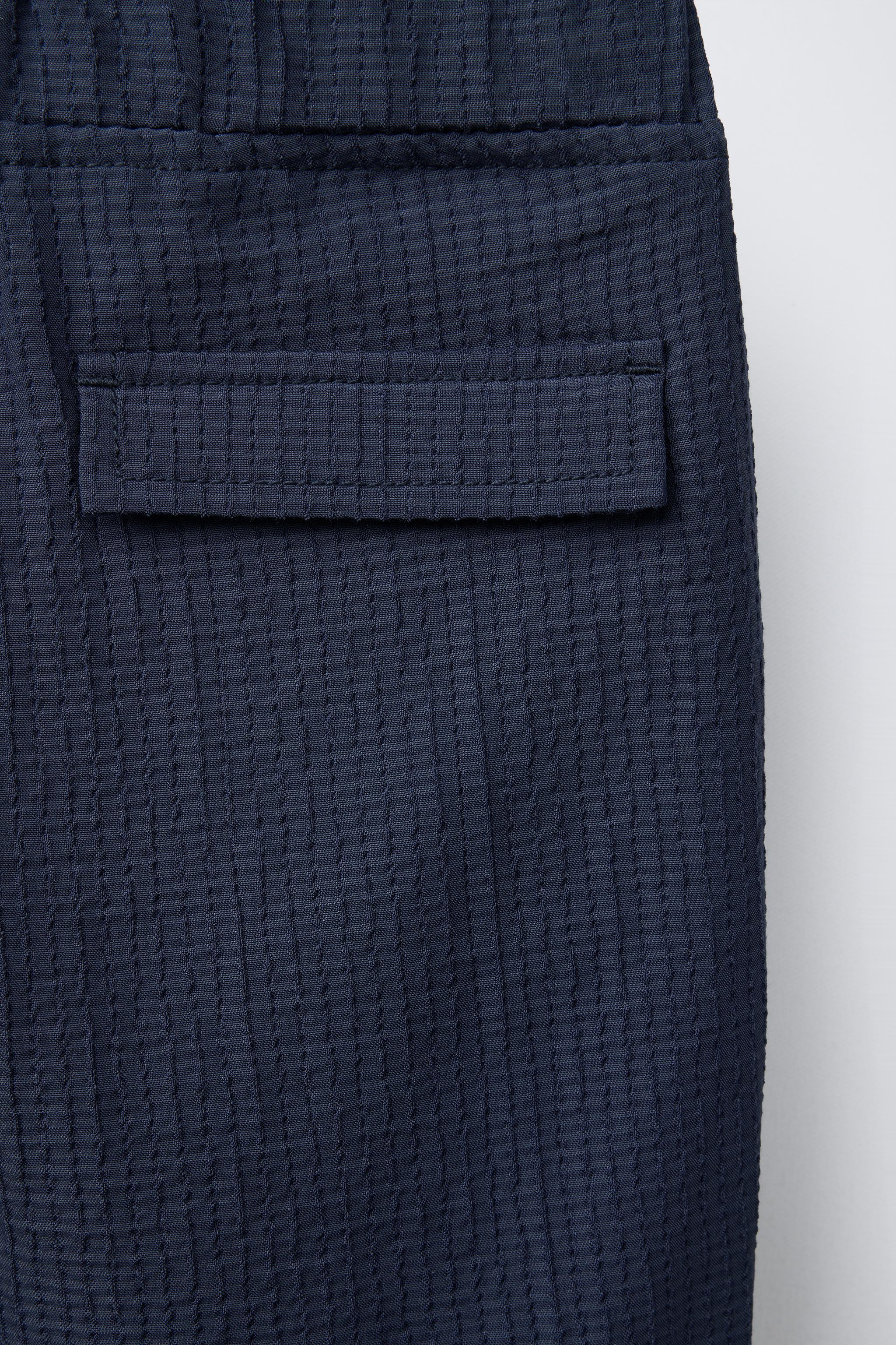 PANTALON BAGGY EN SEERSUCKER