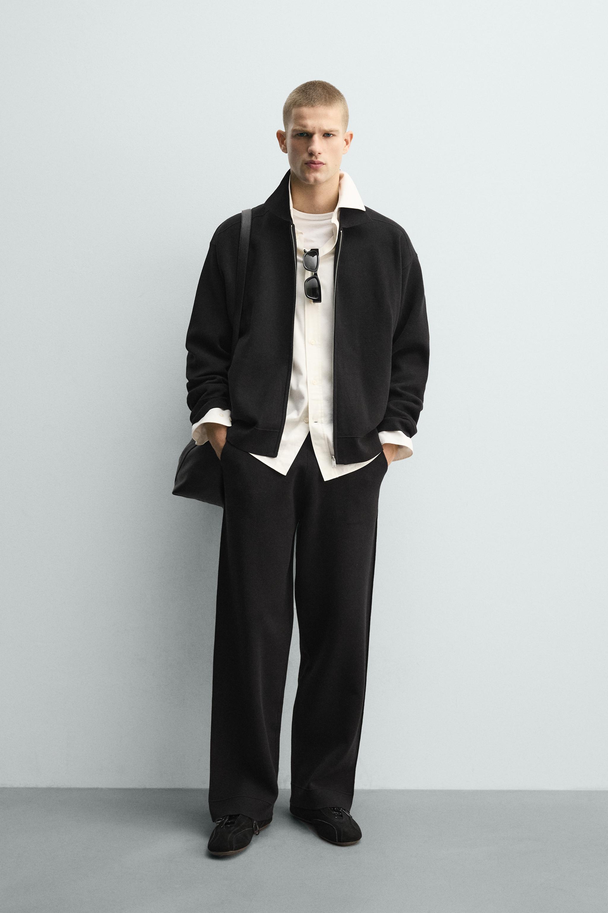 ジップアップニットカーディガン - ブラック | ZARA Japan / 日本