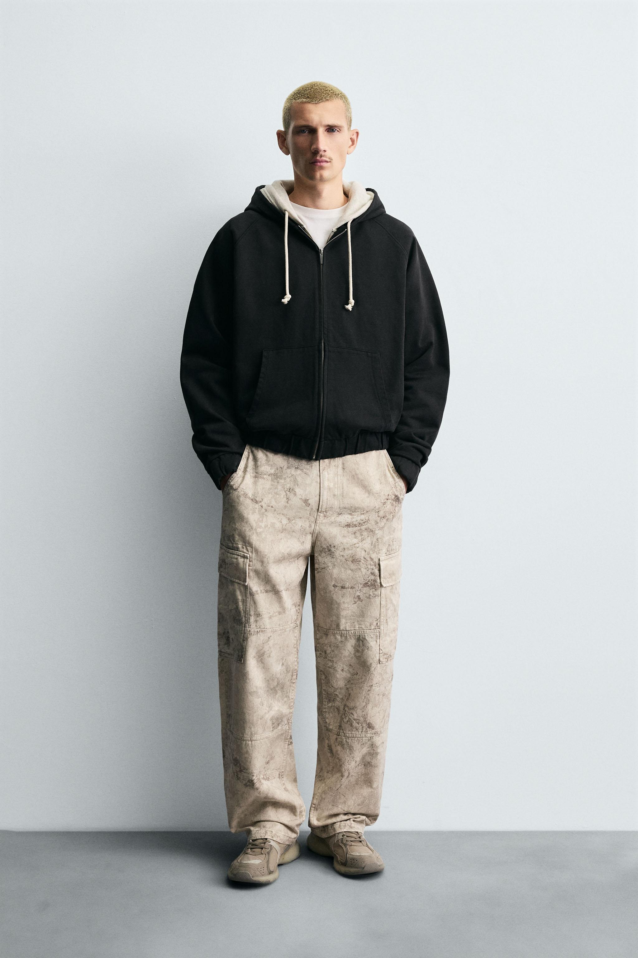 ベージュジャケットとカーゴパンツセット ストレッチ 作業着 上下セット 作業服 76600＆76602 ジャケット+