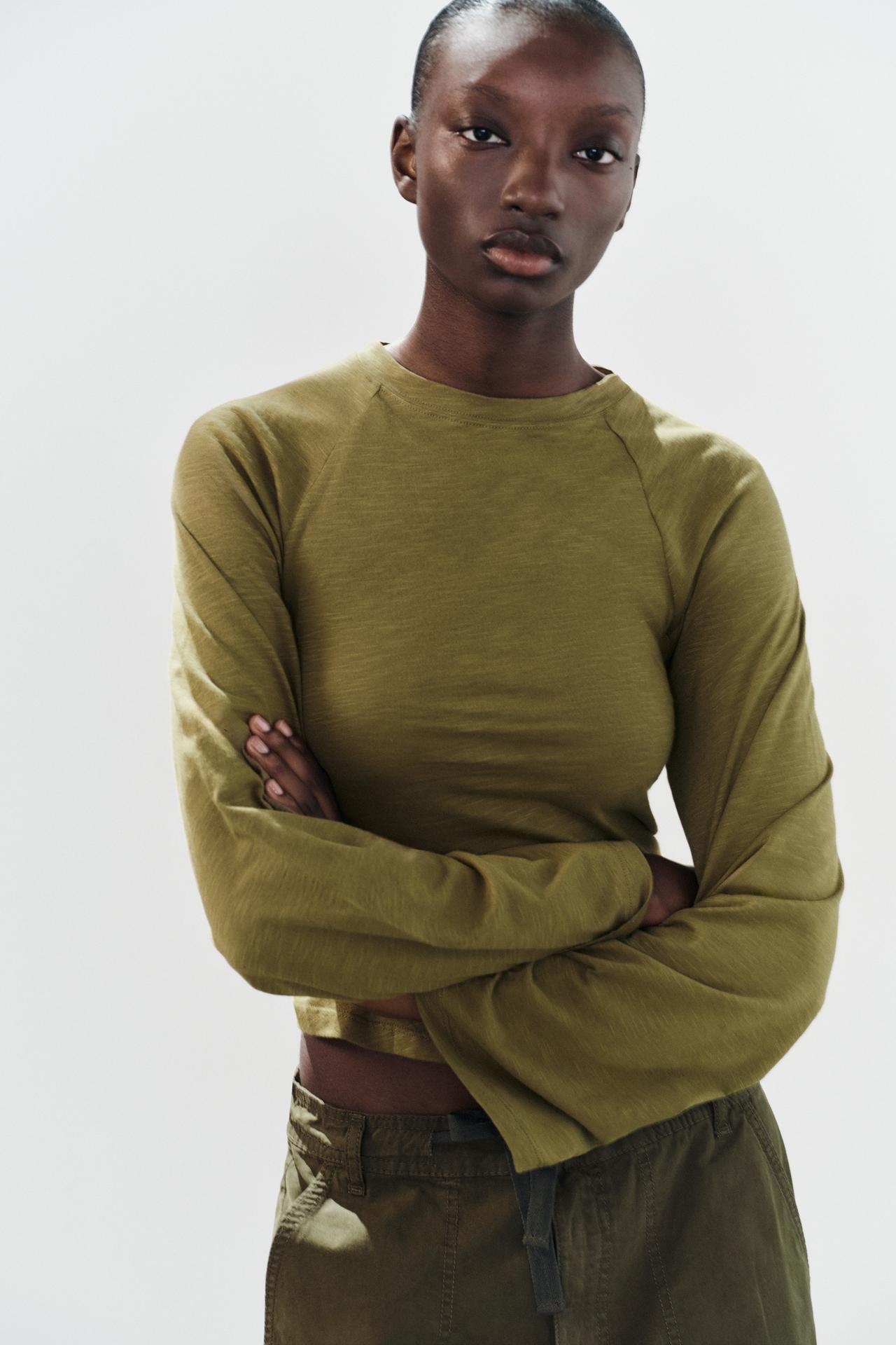 BACK SASH T-SHIRT — Light khaki