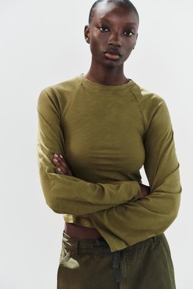 BACK SASH T-SHIRT — Light khaki 2