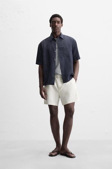 100% HEMP BERMUDA SHORTS - Sand by Zara - Image 0