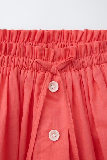 JUPE-SHORT À BOUTONS - Rouge de Zara - Image 2