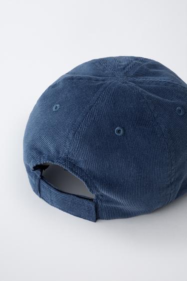 CASQUETTE EN VELOURS CÔTELÉ CONTRASTE - Bleu de Zara - Image 2