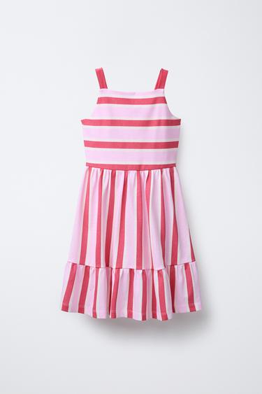 Zara NAUTICAL STRIPE DRESS - Pink