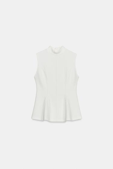TOP SOFT PEPLUM - Crudo de Zara - Imagen 0
