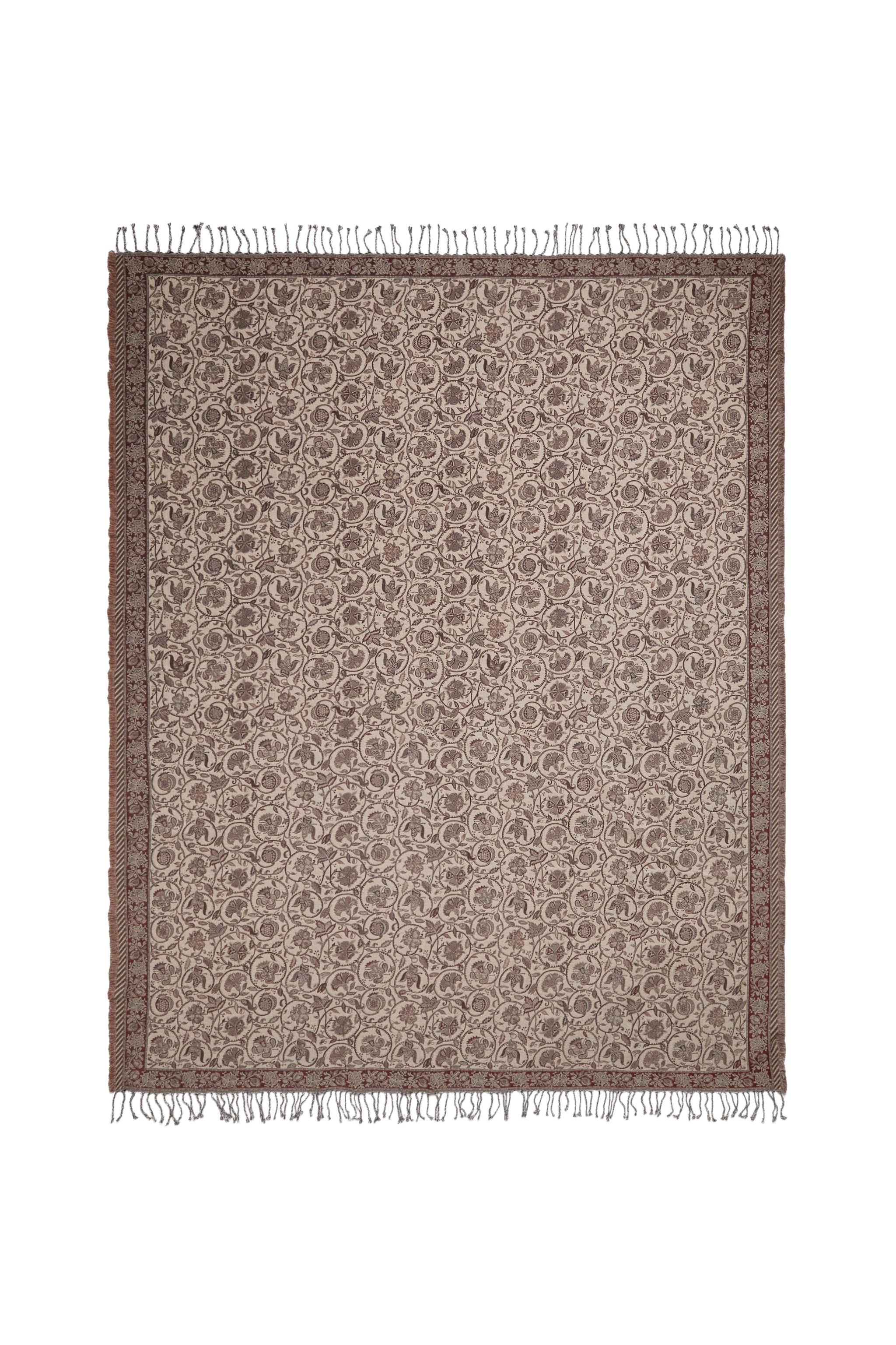 sza 「sos」 jacquard blanket rug FLORAL JACQUARD BLANKET - Light beige | ZARA Canada