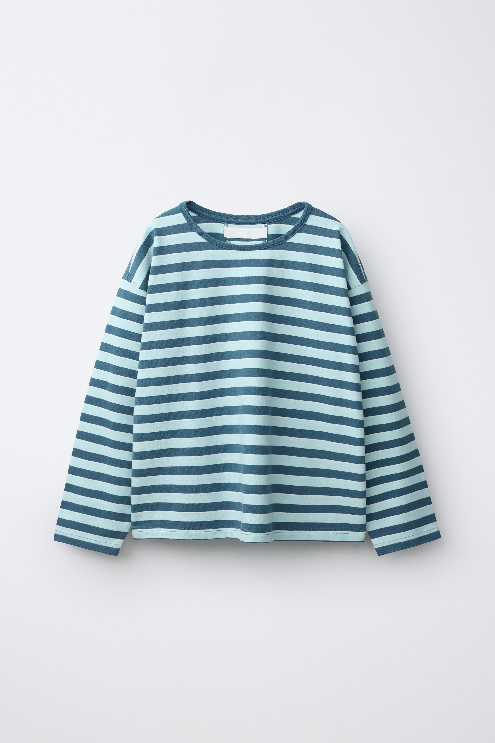 STRIPED PRINT T-SHIRT