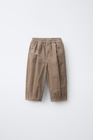 NEEDLECORD balloon TROUSERS - Brown / Taupe by Zara