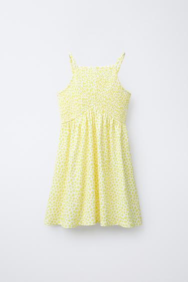 CHECK TEXTURED DRESS - Yellow by Zara - Image 0