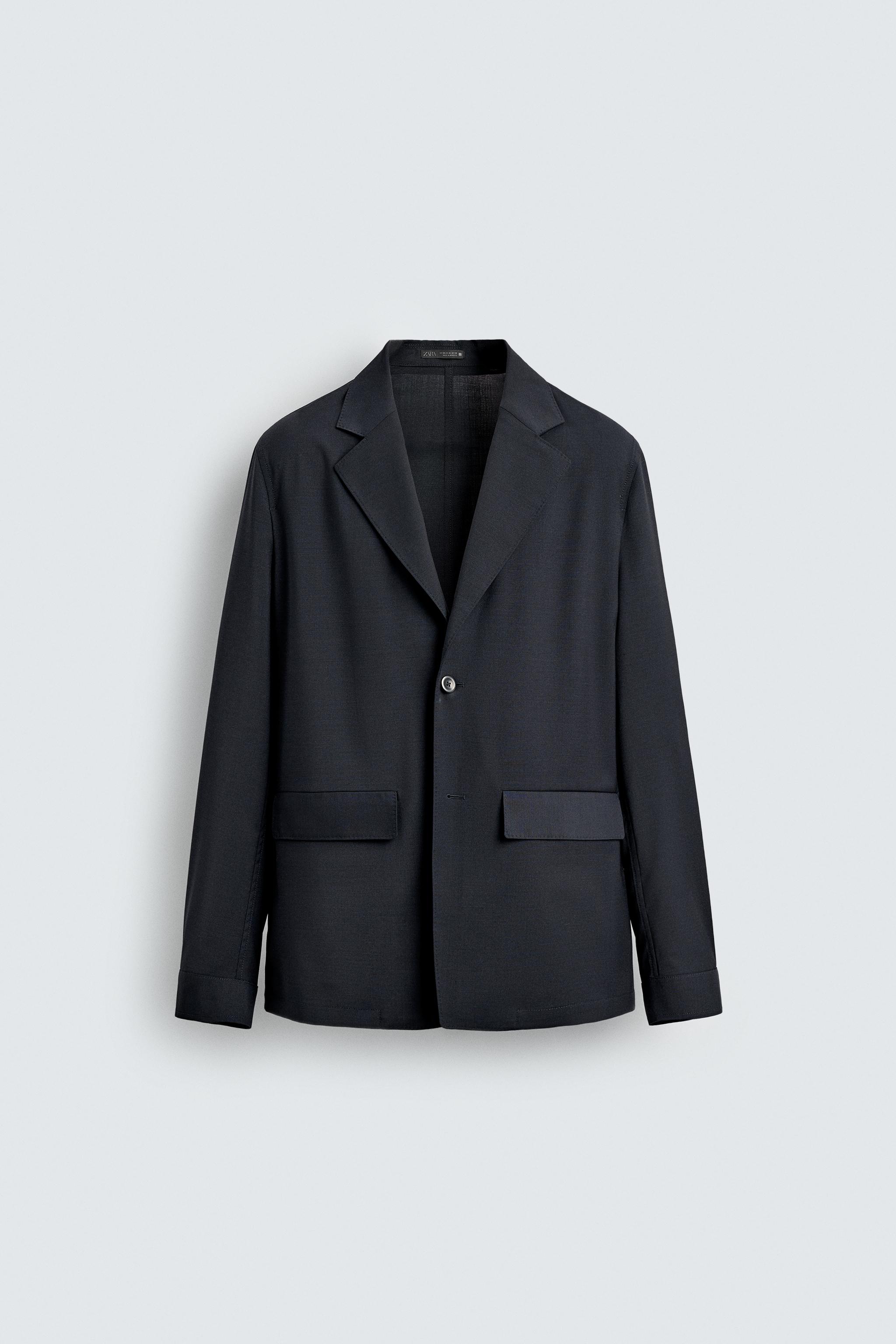 ウール混リラックスフィットブレザー - ネイビーブルー | ZARA Japan