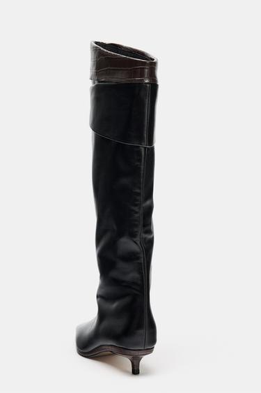 BOTTES HAUTES EN CUIR LIMITED EDITION - Noir de Zara - Image 8