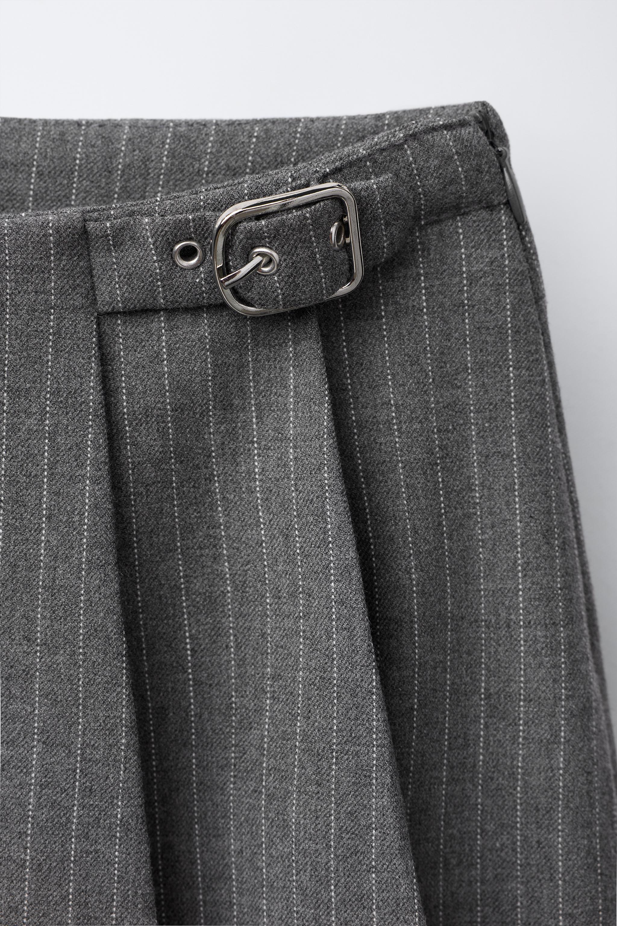 PINSTRIPE SKORT - Anthracite grey | ZARA United States