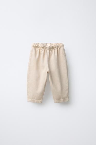 TWILL BAGGY TROUSERS - Ecru by Zara