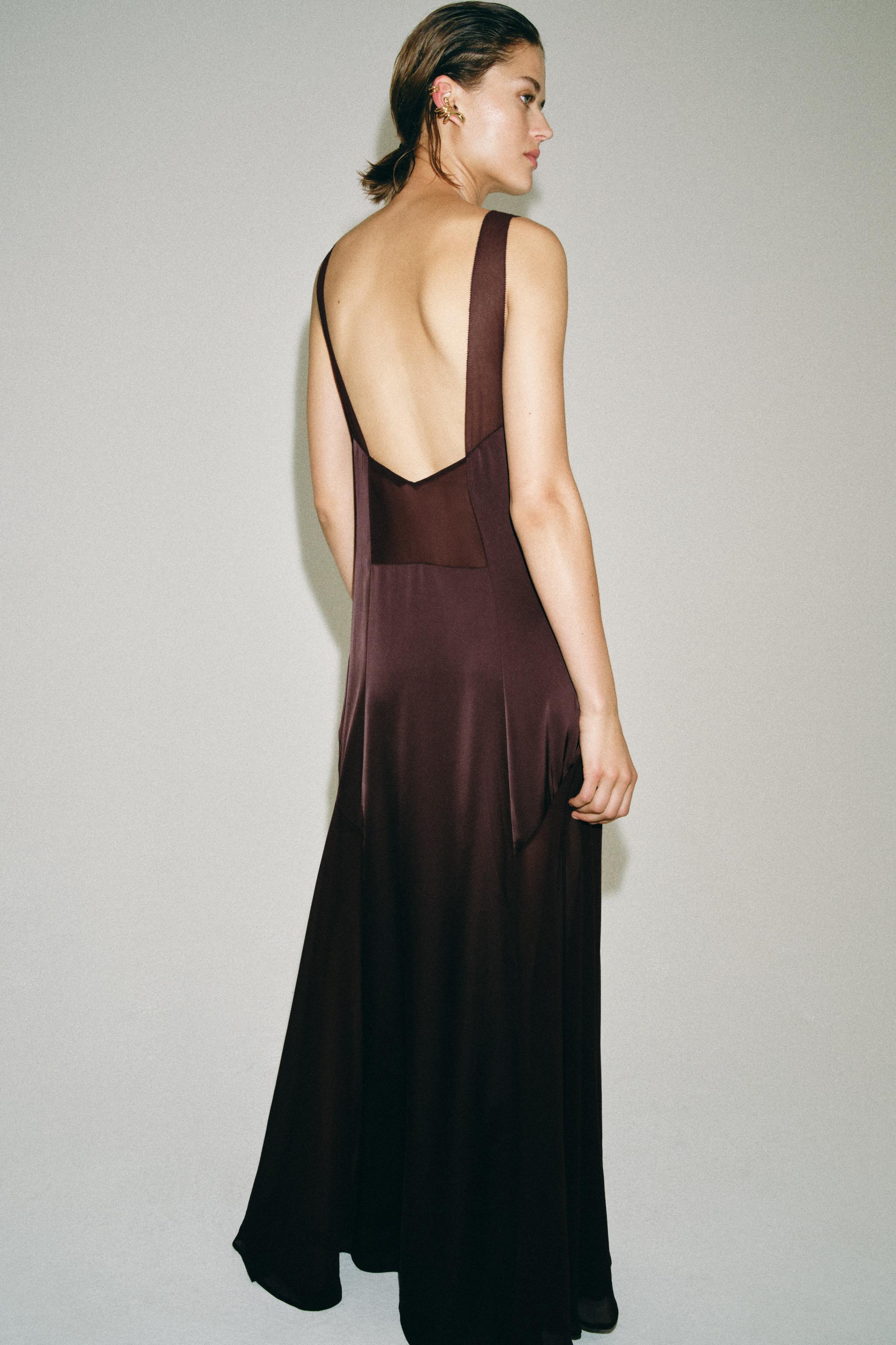 ZW COLLECTION SATIN EFFECT LONG DRESS