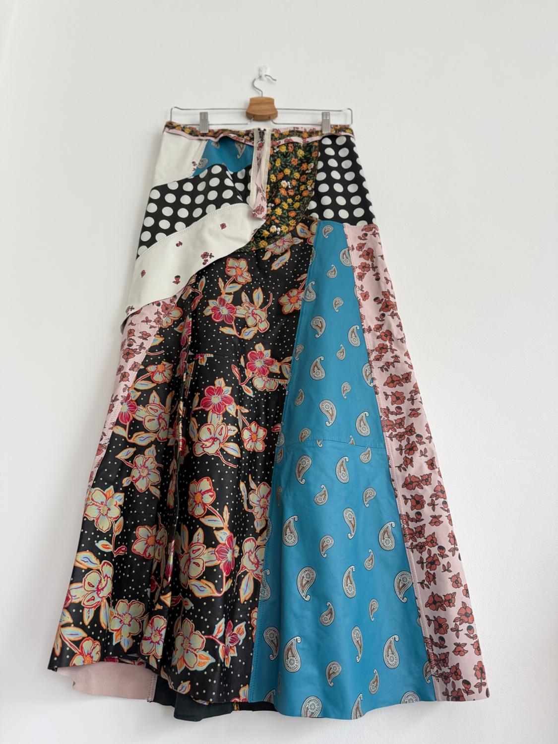 PRINTED LEATHER SKIRT - LIMITED EDITION - Image 2