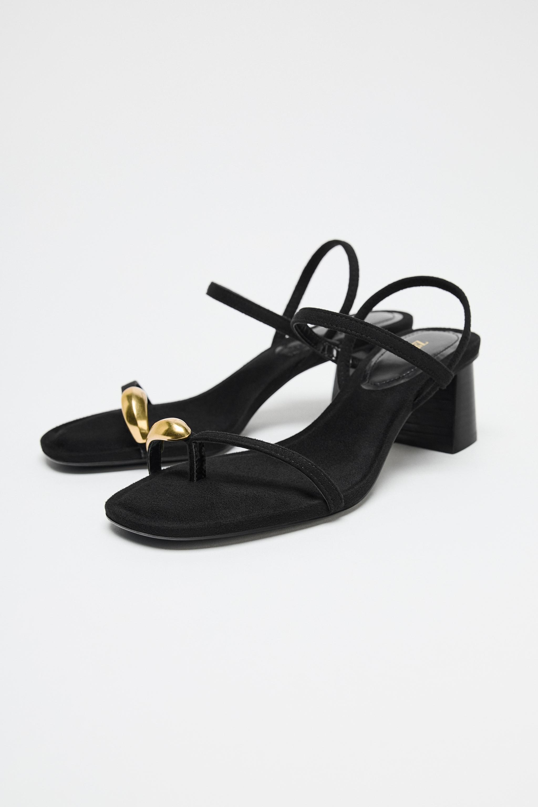 ZARA WOMAN NWT SS25 SATIN HIGH-HEEL SANDALS ECRU WHITE 2310