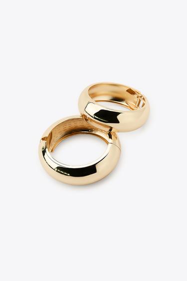 PACK OF 2 RAISED BRACELETS - Golden by Zara - Image 3