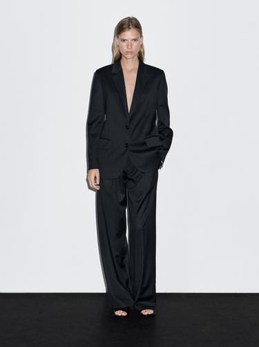 Americana dos botones 100% lana fría - Marino de Zara