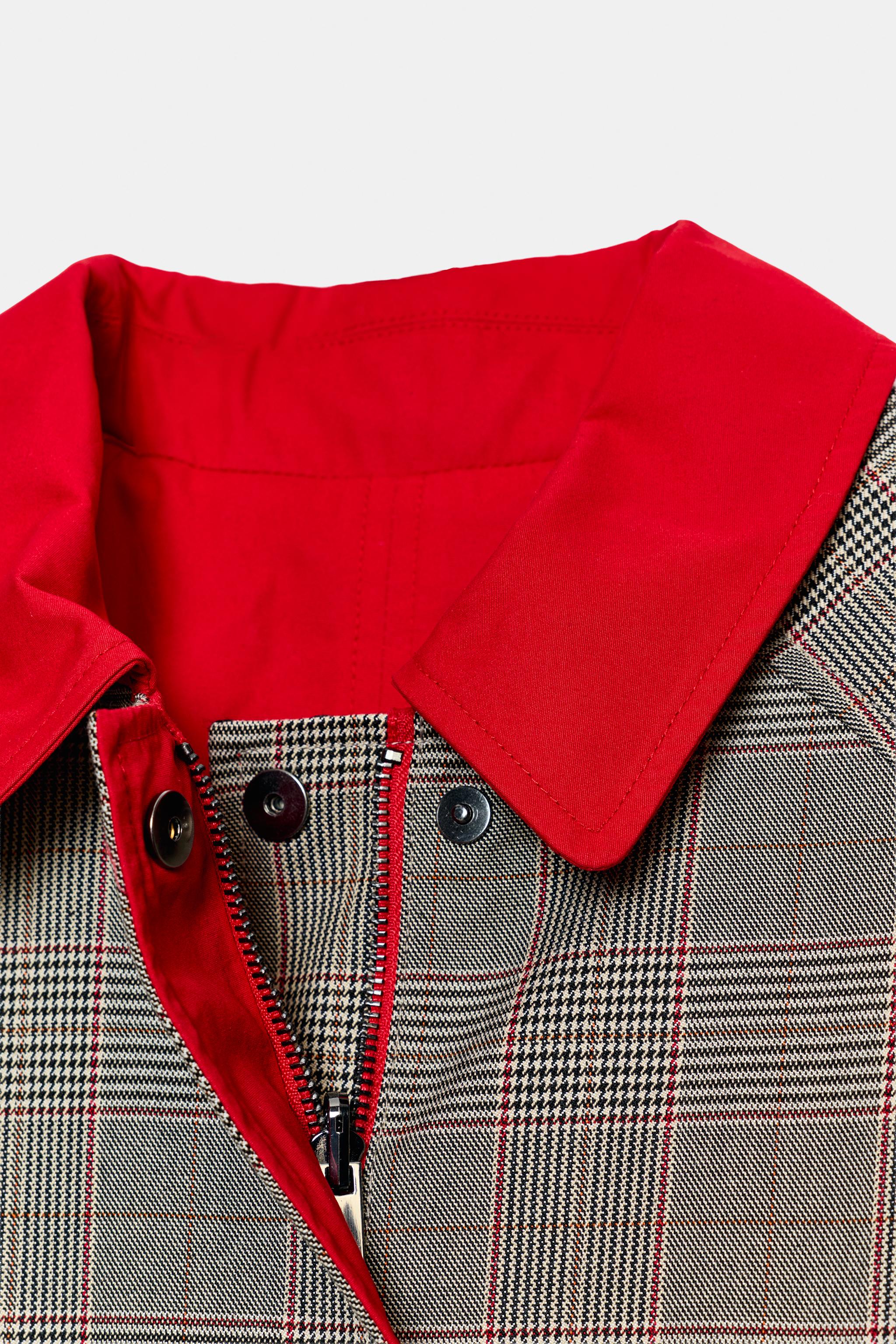 ZW COLLECTION REVERSIBLE LONG PLAID TRENCH COAT