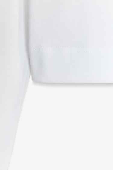 T-SHIRT COL BATEAU - Blanc de Zara - Image 6