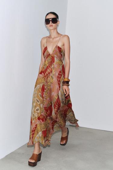 ZW COLLECTION PRINTED MIDI DRESS - 024 by Zara