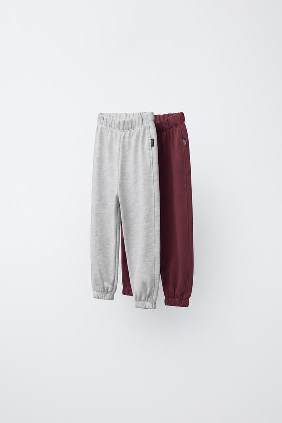 PACK OF TWO PLAIN JOGGERS - Grey marl by Zara - Image 0