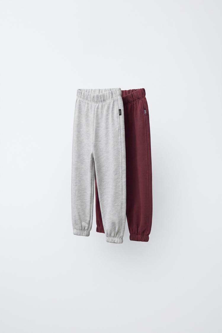 Pack dos pantalones jogger lisos