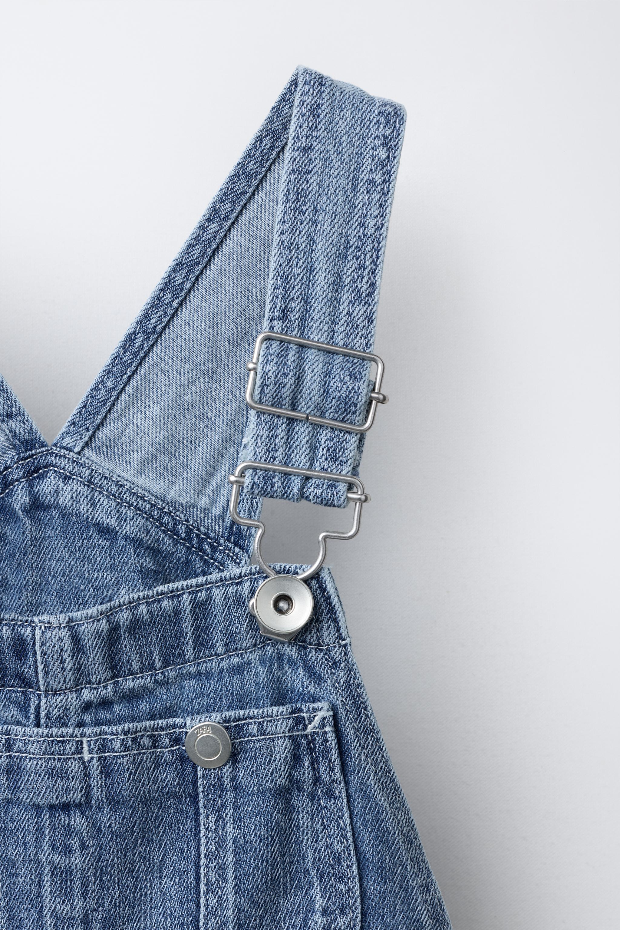 DENIM OVERALL SHORTS
