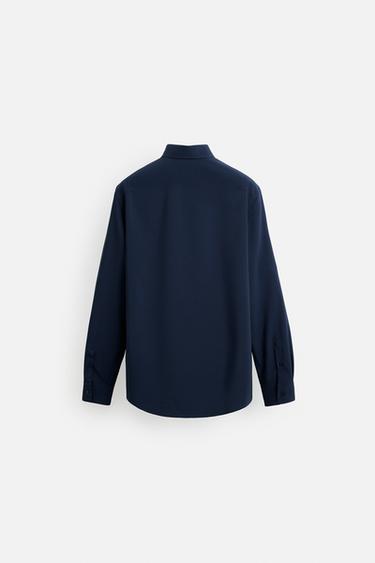 STRETCH SHIRT - Navy blue by Zara