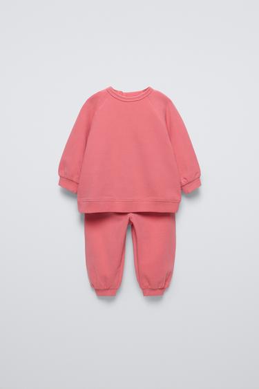 SWEATSHIRT AND JOGGER TROUSERS SET - Pink by Zara