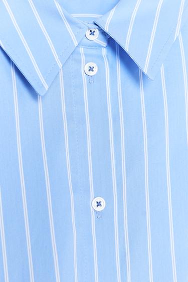 CHEMISE OVERSIZE RAYURES ZW COLLECTION - Bleu / Blanc de Zara - Image 9