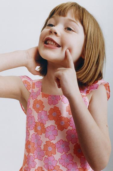 LONG JUMPSUIT WITH FLORAL PRINT - Orange by Zara - Image 5