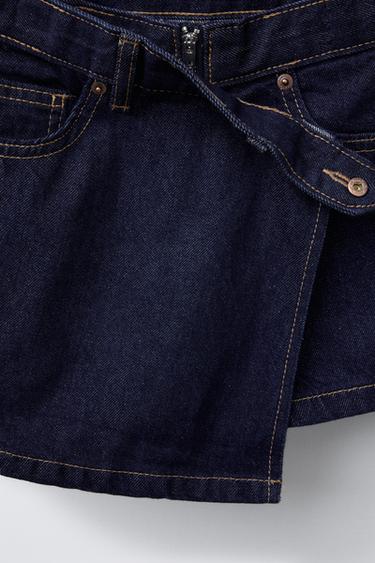 JUPE-SHORT EN JEAN - Bleu de Zara - Image 3