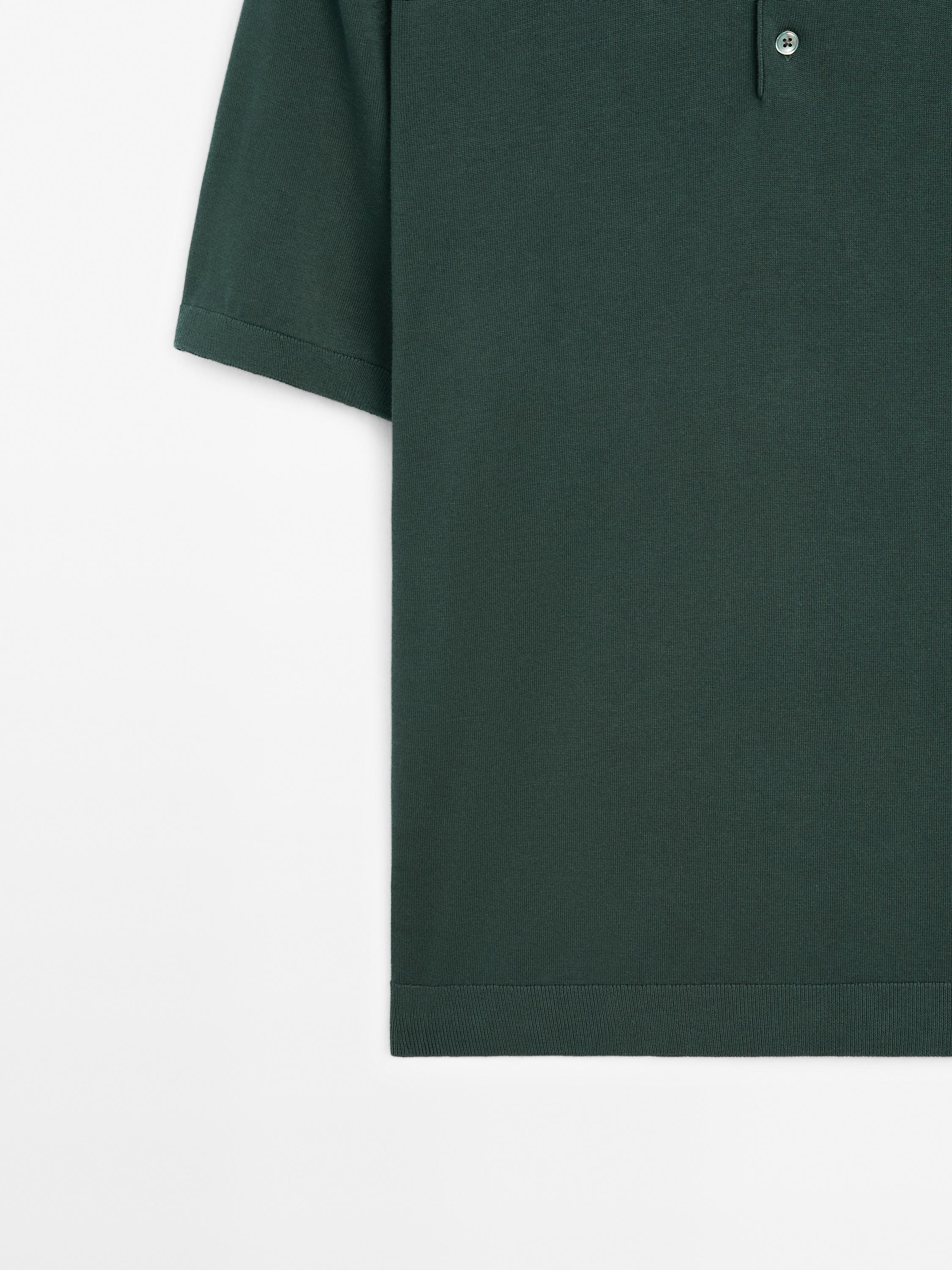 Limehaus Sage Green Short Sleeve Knit Polo Shirt | Suit Direct