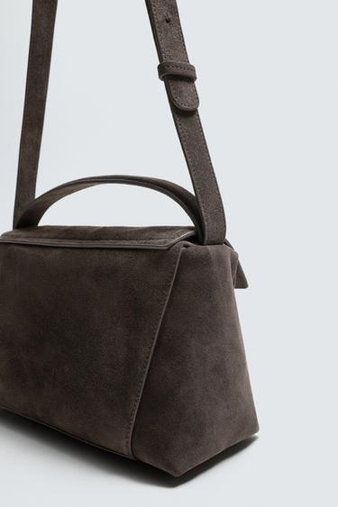 LEATHER CROSSBODY BAG M LIMITED EDITION - Brown by Zara - Image 2