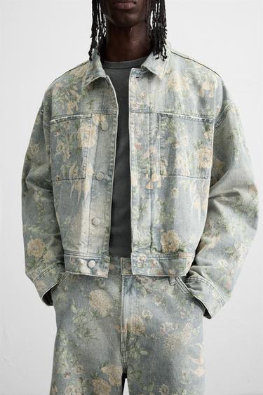 FLORAL PRINT DENIM JACKET - Multicoloured by Zara - Image 5