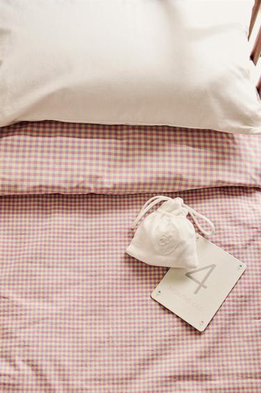 KIDS' GINGHAM COTTON DUVET COVER - Multicoloured by Zara