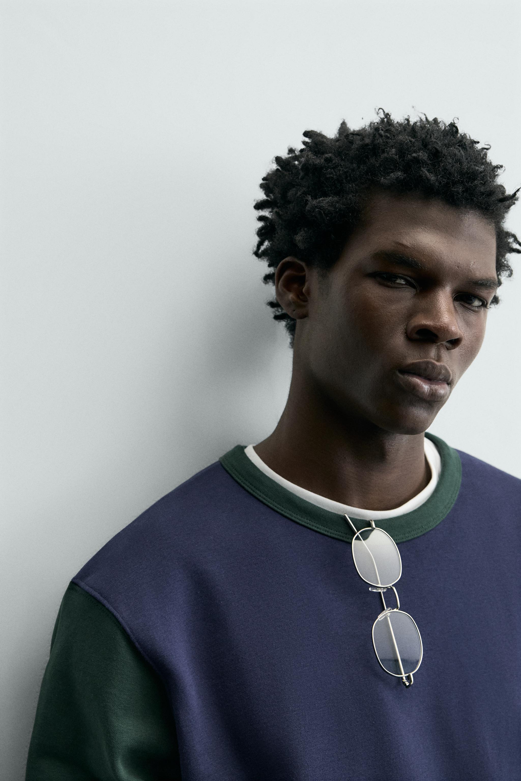 COLOR BLOCK CREWNECK SWEATSHIRT