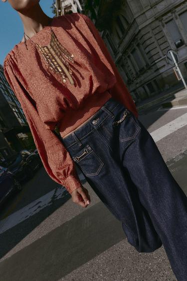 COS JACQUARD GLOBUS - MARSALA de Zara