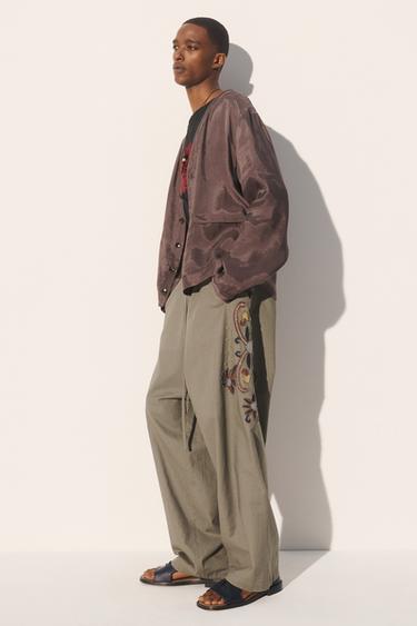 RELAXED FIT LYOCELL-VISCOSE JACKET - Grey by Zara - Image 2